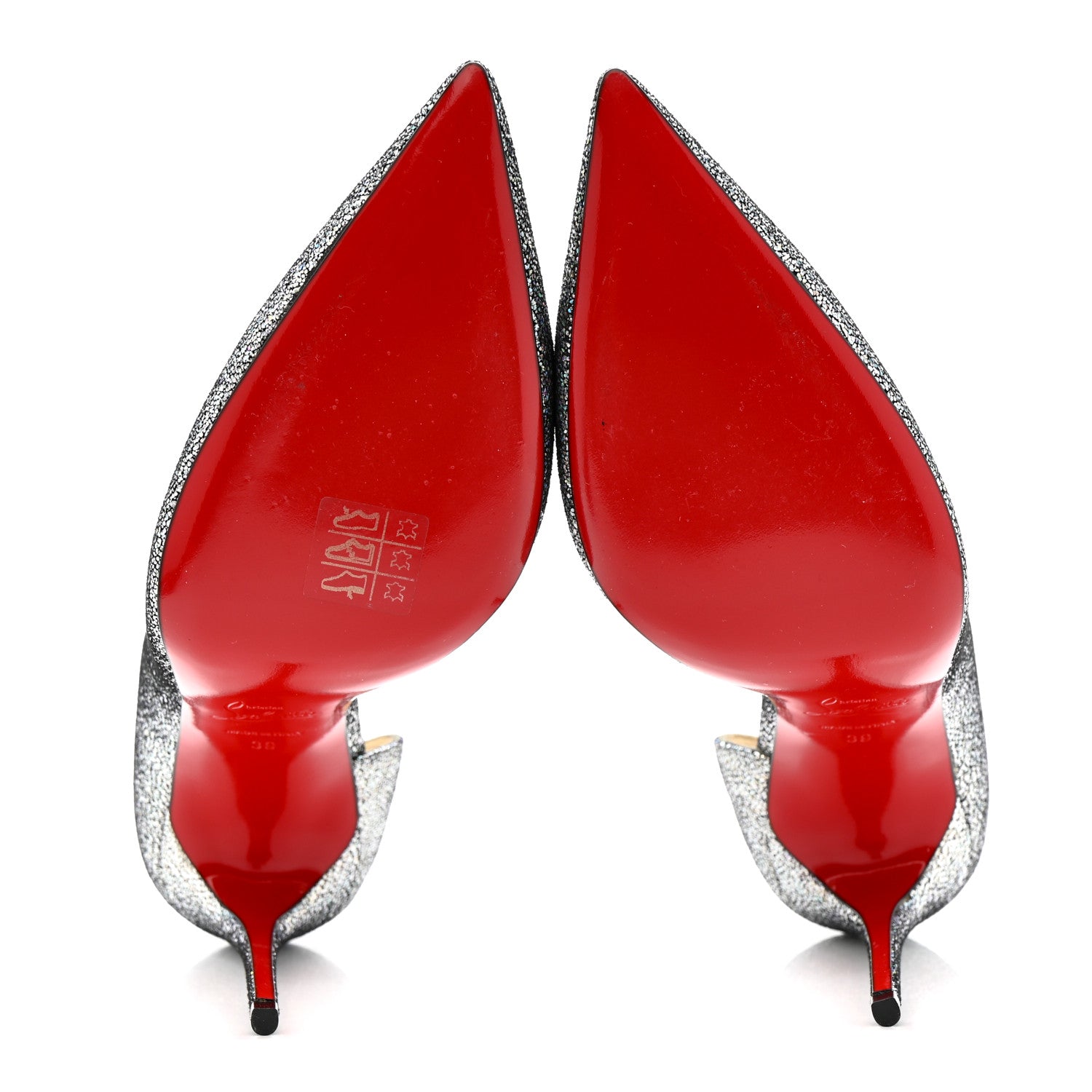 Christian Louboutin Nappa Mica Iriza 100 Pumps  39 Silver 6 of 10