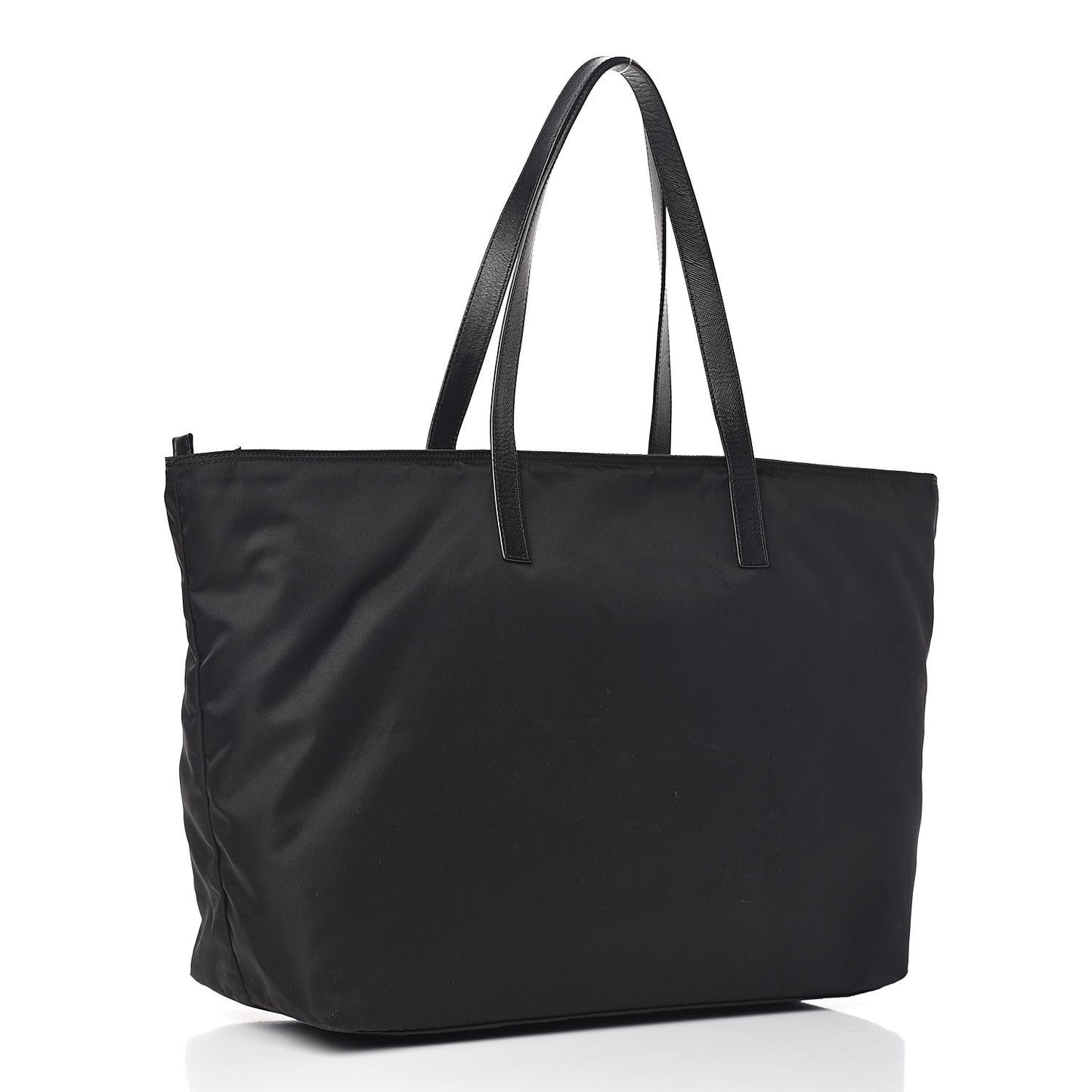 Saffiano Tessuto Nylon Shopping Tote Black