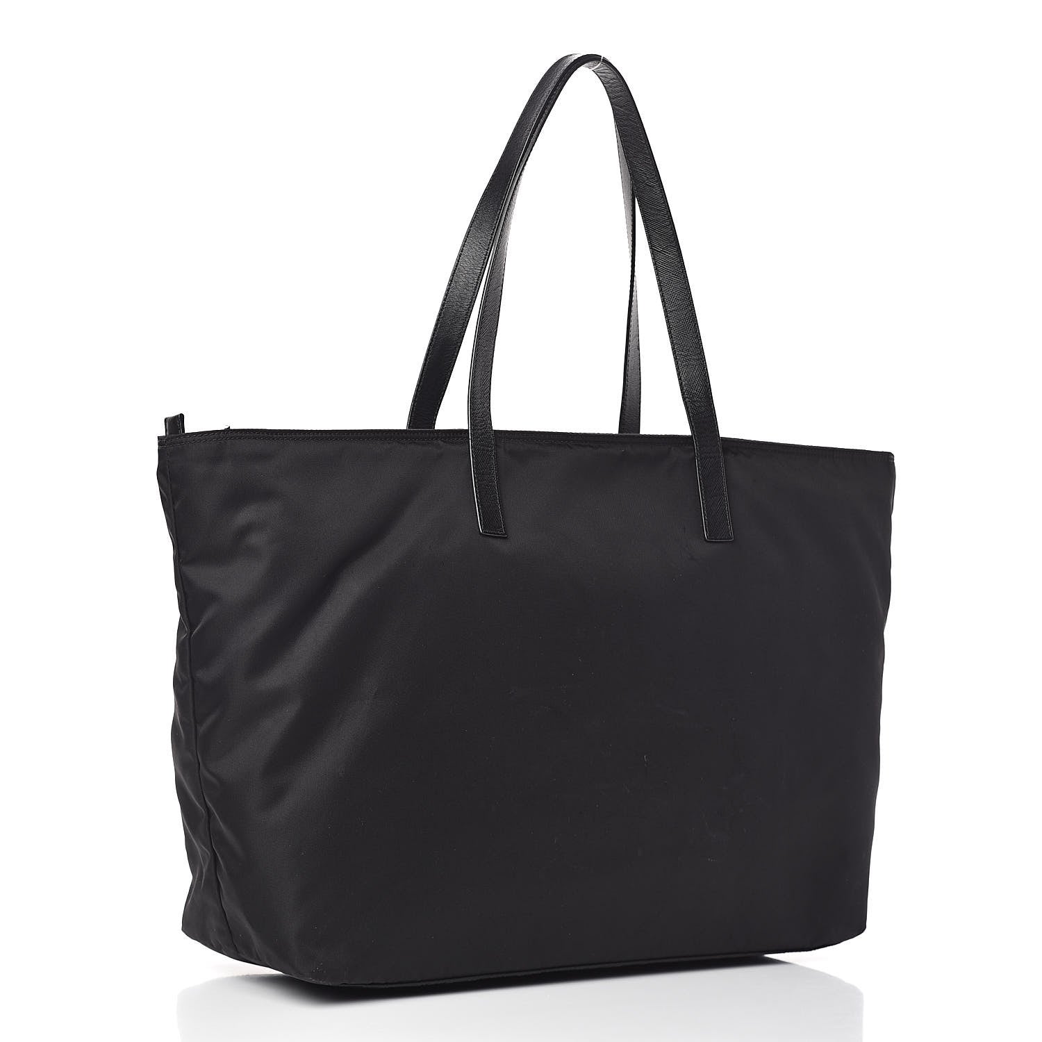 Prada Saffiano Tessuto Nylon Shopping Tote Black 3 of 15