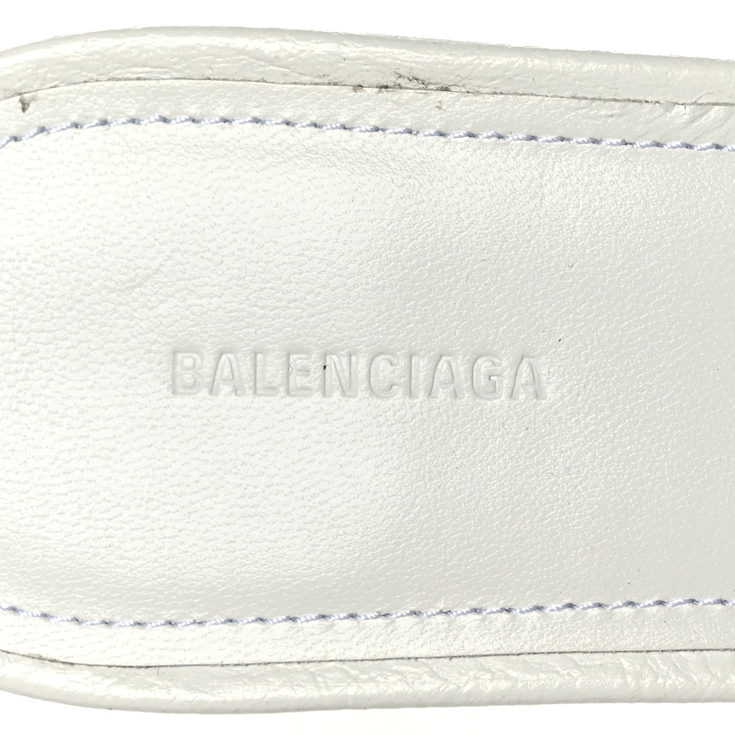 Balenciaga Agneau Arena Cagole 50mm Slide Sandals 36.5 Optic White 5 of 8
