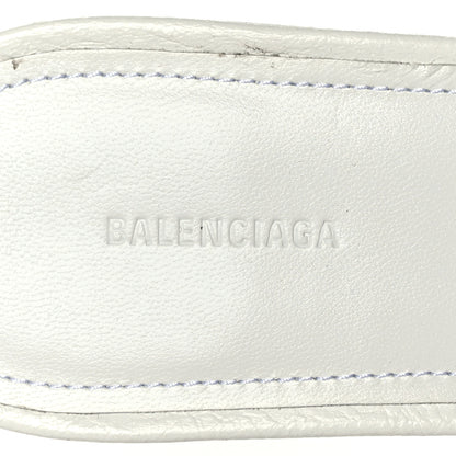Balenciaga Agneau Arena Cagole 50mm Slide Sandals 36.5 Optic White 5 of 8