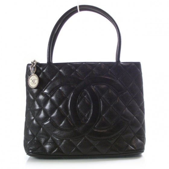 Chanel Caviar Medallion Tote Black 1 of 14