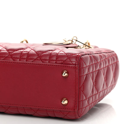 Christian Dior Lambskin Cannage Small Lucky Badges My Lady Dior Red 8 of 10