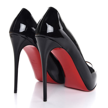 Christian Louboutin Patent New Very Prive 120 Pumps 39 Black Red 4 of 8