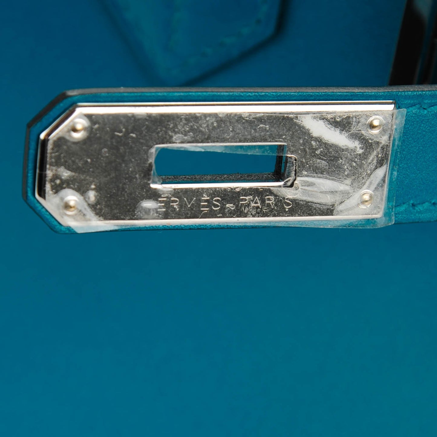Tadelakt Birkin 30 Bleu Izmir