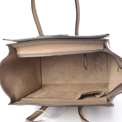 Celine Drummed Calfskin Micro Luggage Dune 5 of 14
