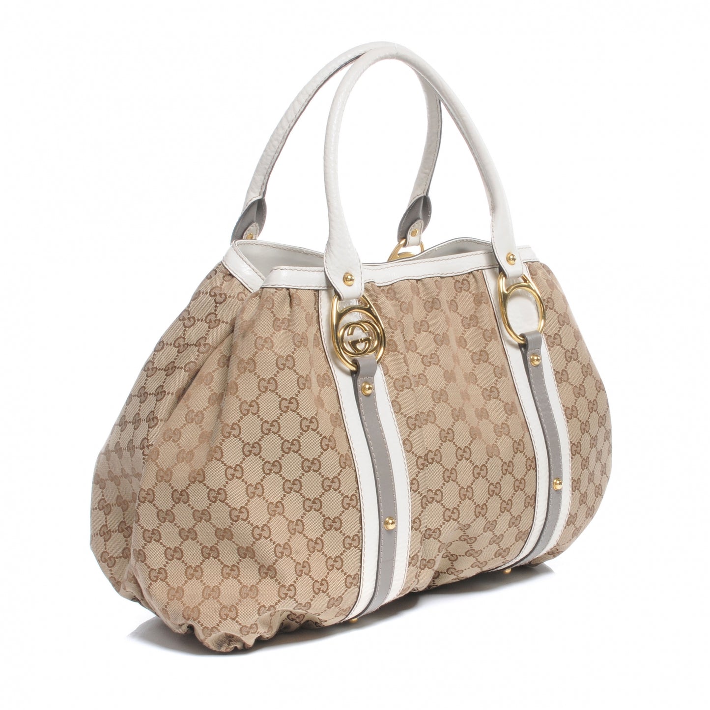 Monogram Medium Interlocking Icon Tote Ivory