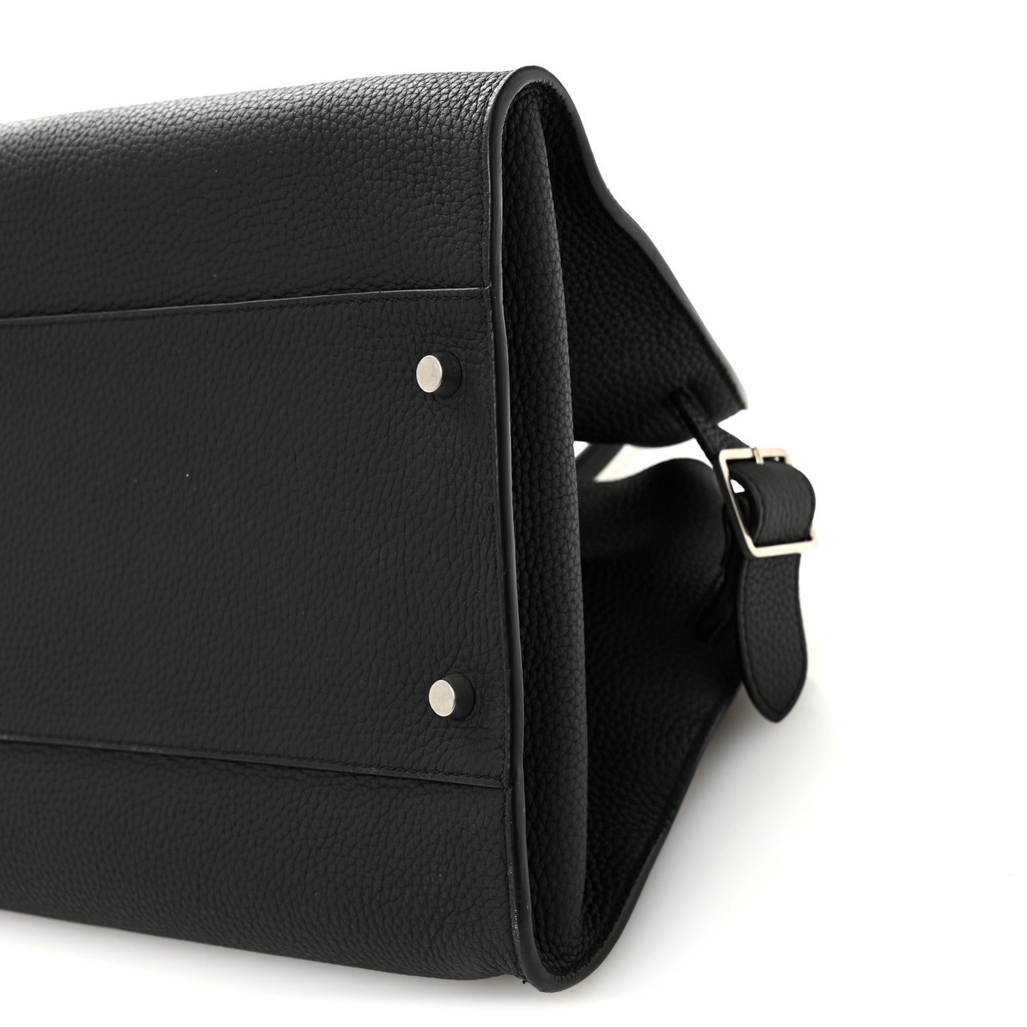 Matte Grained Calfskin EW Margaux Black