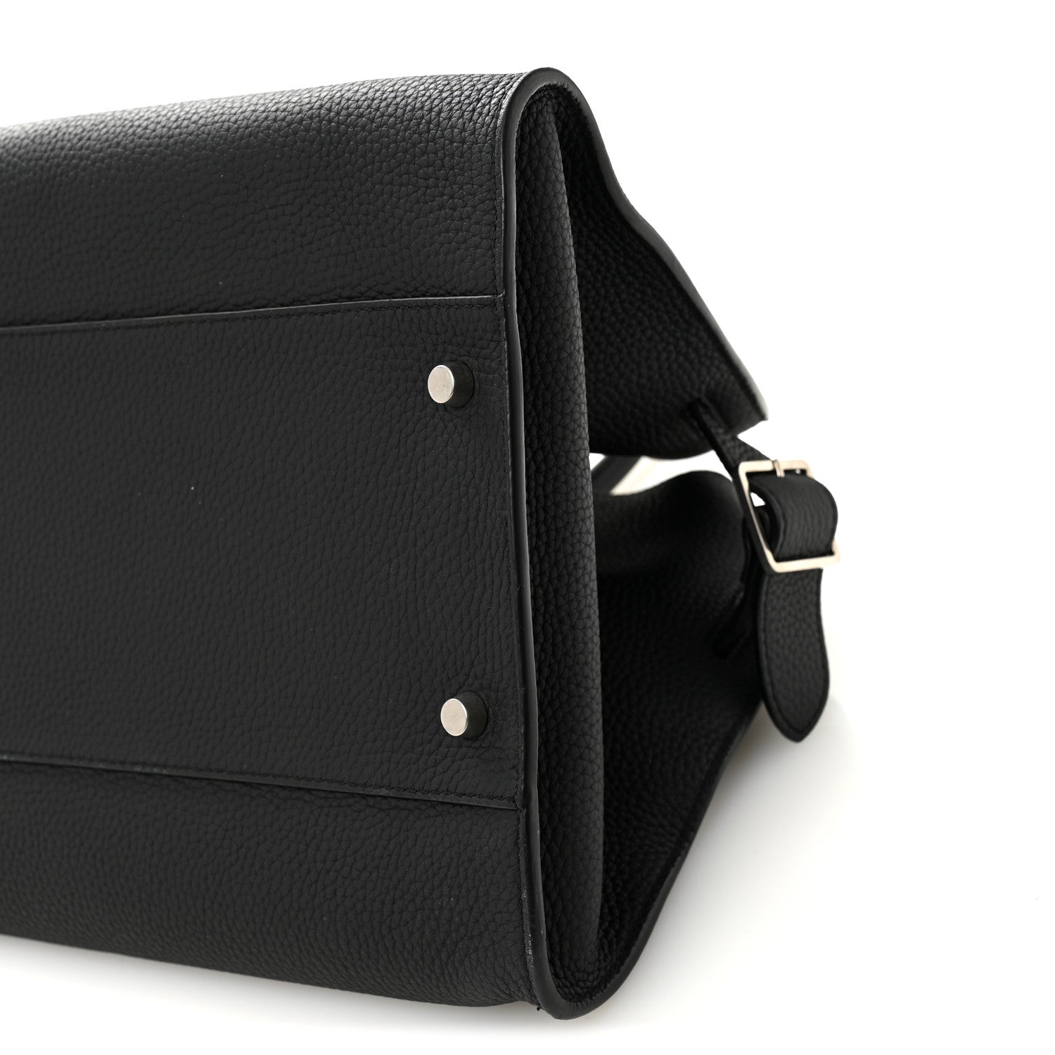 The Row Matte Grained Calfskin EW Margaux Black 9 of 9