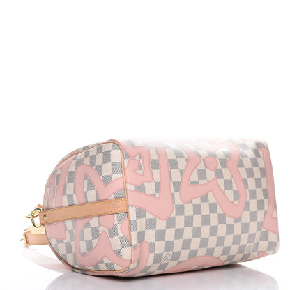 Louis Vuitton Damier Azur Tahitienne Speedy Bandouliere 30 Rose Ballerine 5 of 10