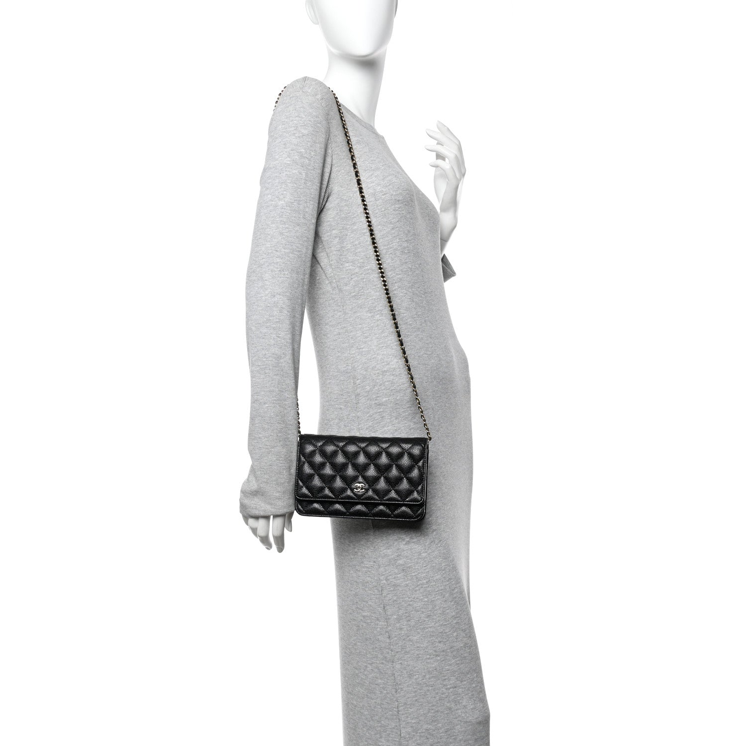 Chanel Caviar Quilted Wallet on Chain WOC Black 2 of 11