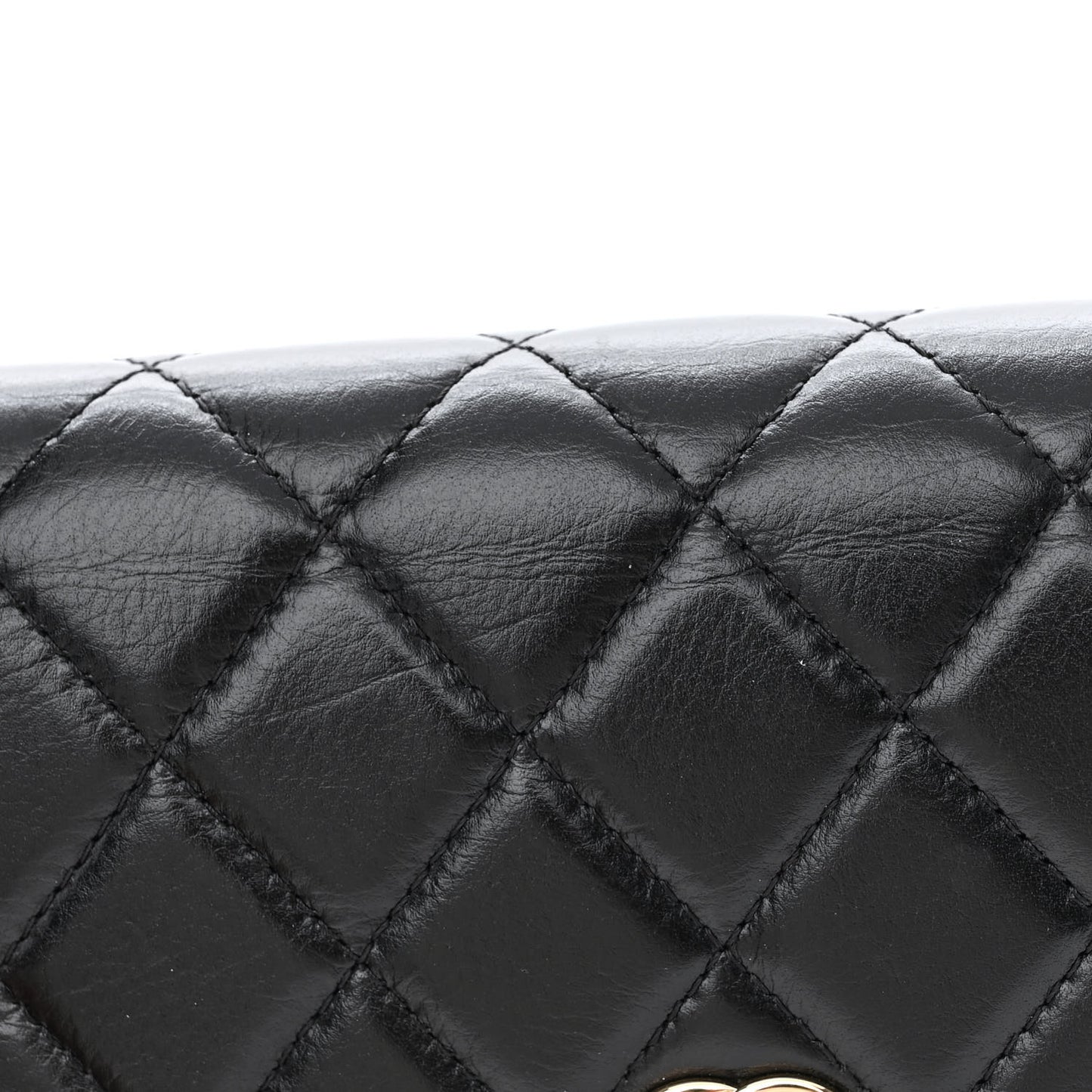 Calfskin Quilted Mini Maxi Pearls Wallet On Chain WOC Black