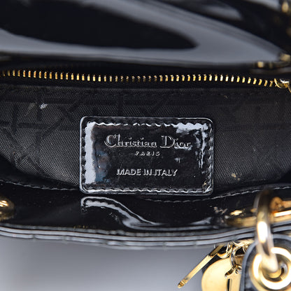 Christian Dior Patent Cannage Mini Lady Dior Black 6 of 15