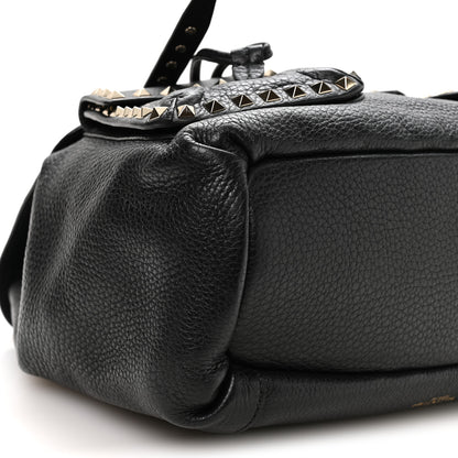 Valentino Garavani Pebbled Calfskin Rockstud Double Pocket Backpack Black 15 of 17