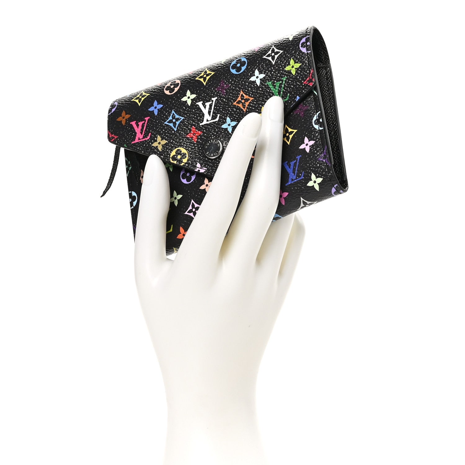 Louis Vuitton LV x TM Monogram Multicolor Victorine Wallet Black 2 of 8
