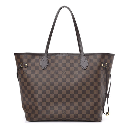 Louis Vuitton Damier Ebene Neo Neverfull MM Rose Ballerine 1 of 14