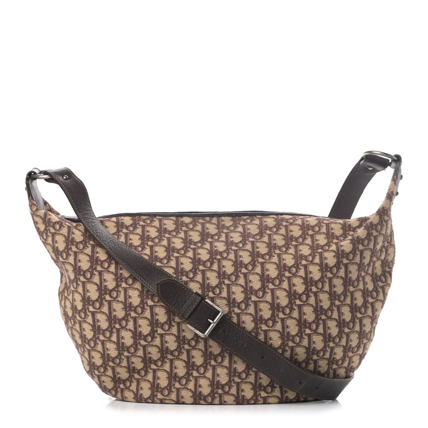 Christian Dior Monogram Buckle Hobo Marron Fonce 1 of 6