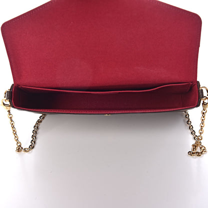 Louis Vuitton Monogram Pochette Felicie Chain Wallet Fuchsia 7 of 11