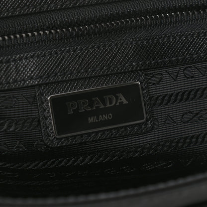 Prada Re-Nylon Saffiano Pocket Flat Messenger Bag Black 6 of 9