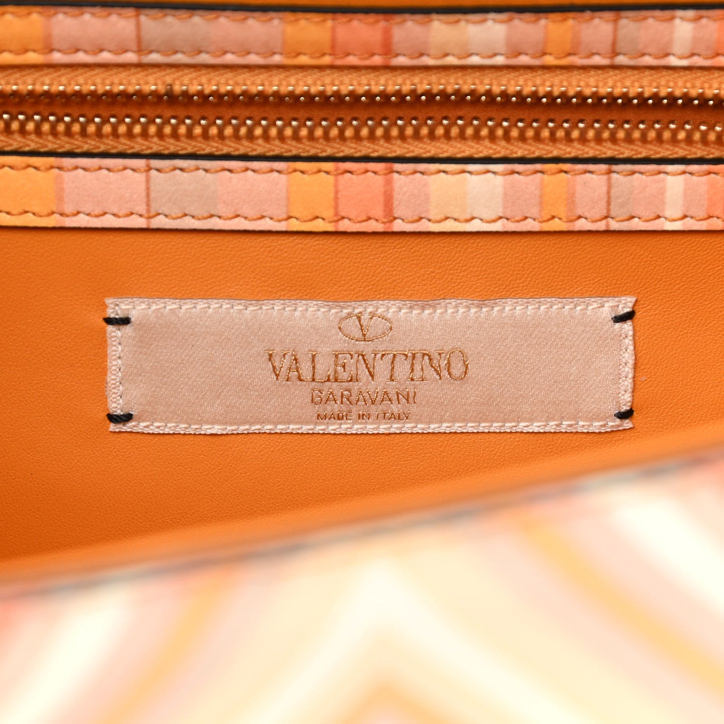 Vitello Native Couture 1975 Medium Glam Lock Rockstud Flap Mandarin Sorbet