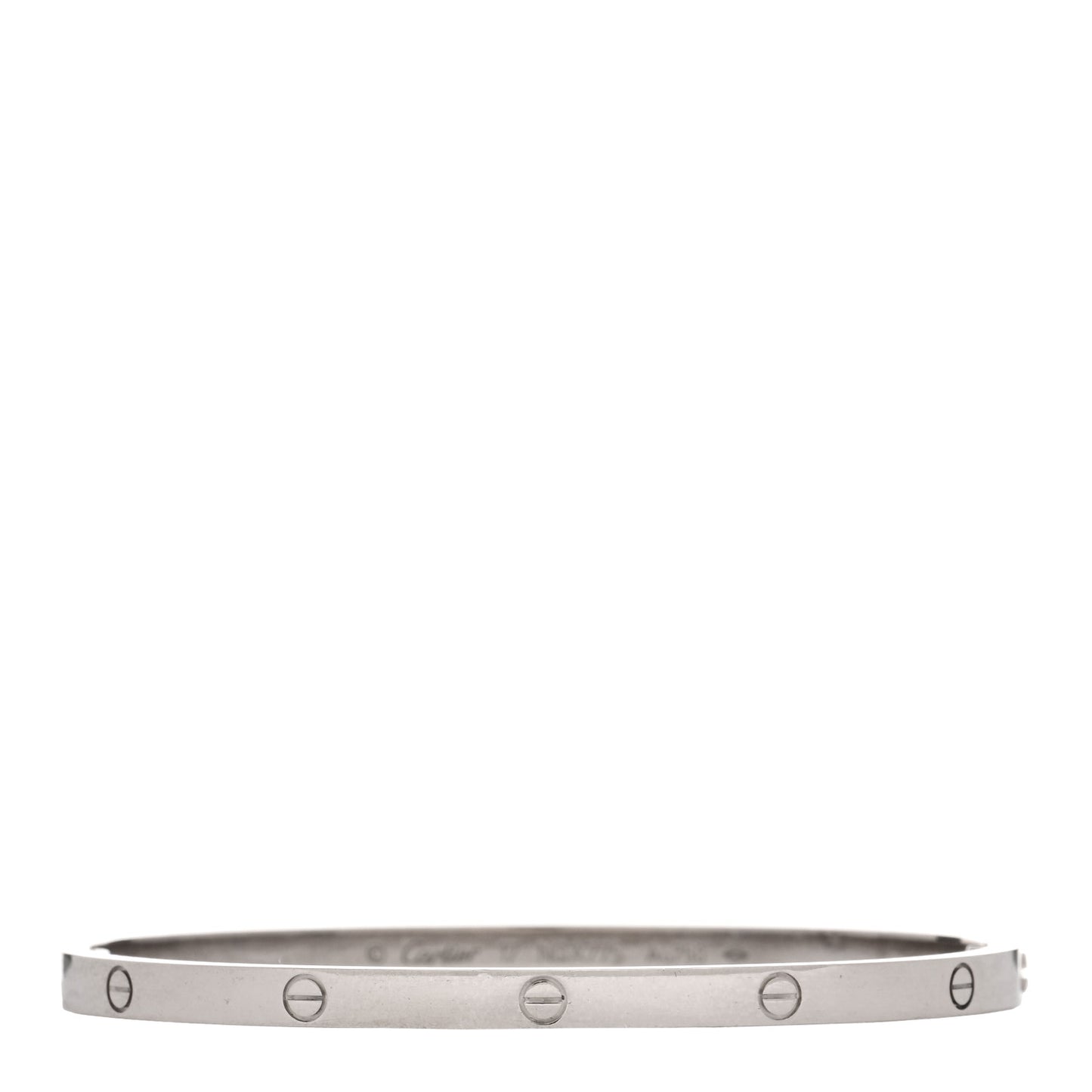18K White Gold Small LOVE Bracelet 17