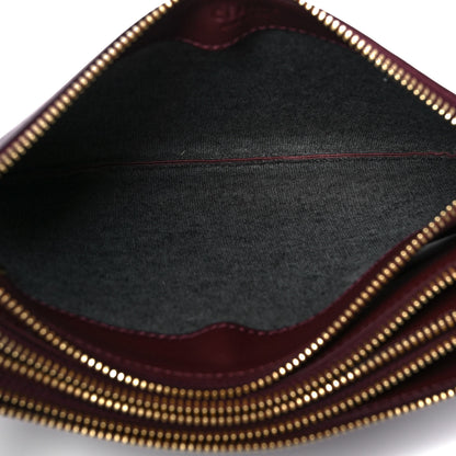 Celine Smooth Lambskin Small Trio Crossbody Bag Burgundy 7 of 10
