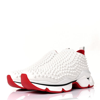 Christian Louboutin Neoprene Spike Sock Donna Flat Sneakers 37 White Snow Mat 3 of 7