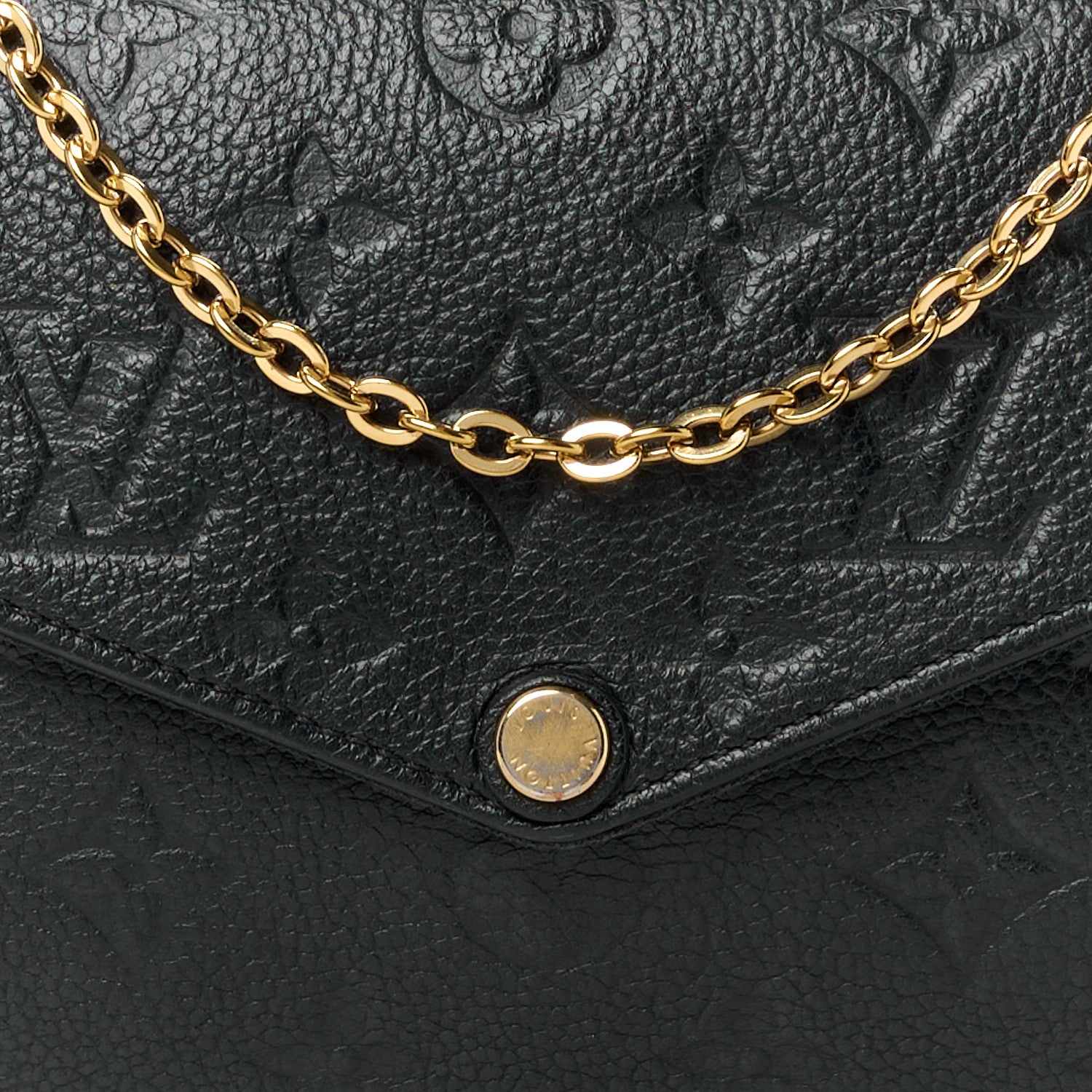 Louis Vuitton Empreinte Pochette Felicie Chain Wallet Black 9 of 12