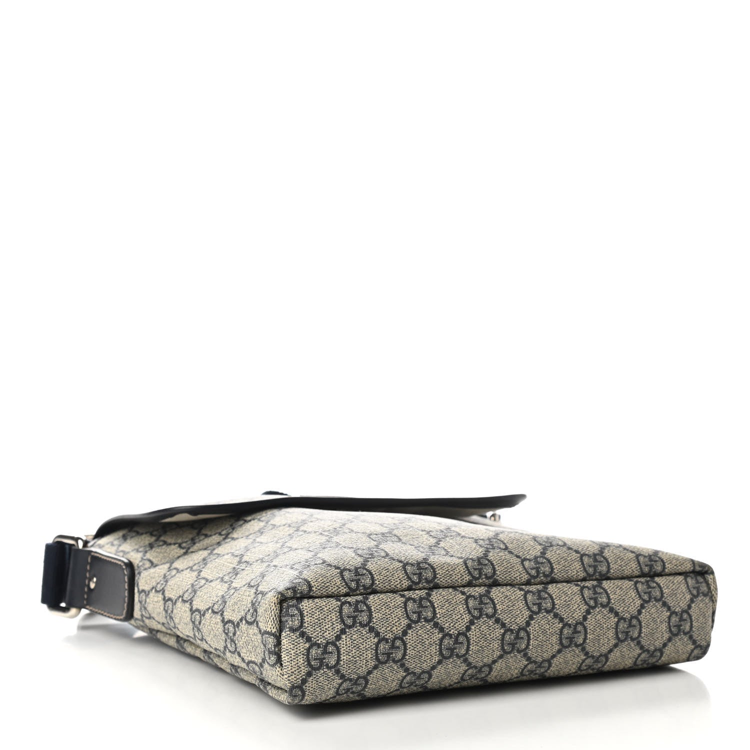 Gucci GG Plus Monogram Sellieria Calfskin Small Flap Messenger Bag Beige Blue 4 of 10