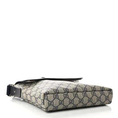 Gucci GG Plus Monogram Sellieria Calfskin Small Flap Messenger Bag Beige Blue 4 of 10