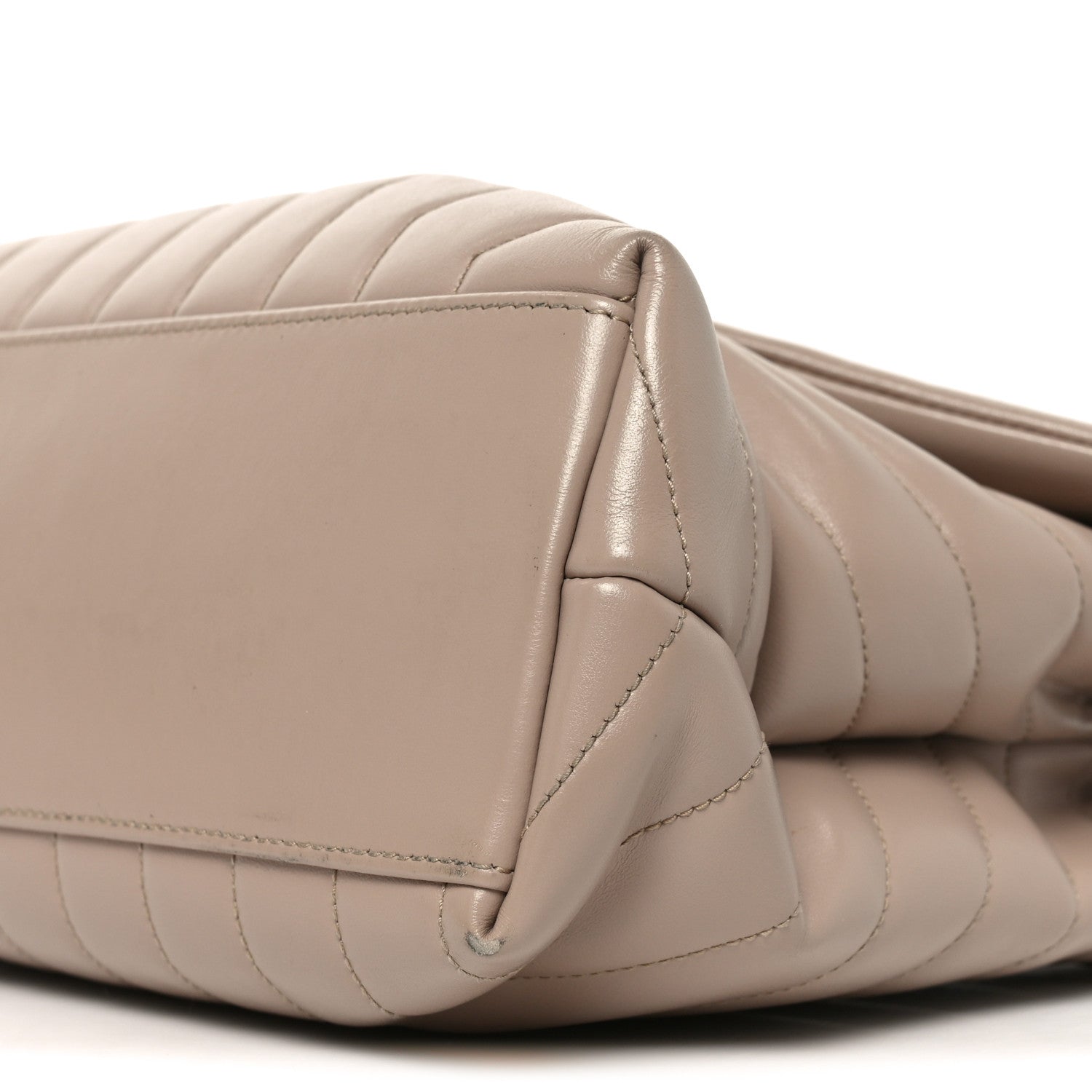 Saint Laurent Calfskin Y Quilted Monogram Medium Loulou Chain Satchel Dark Beige 10 of 10