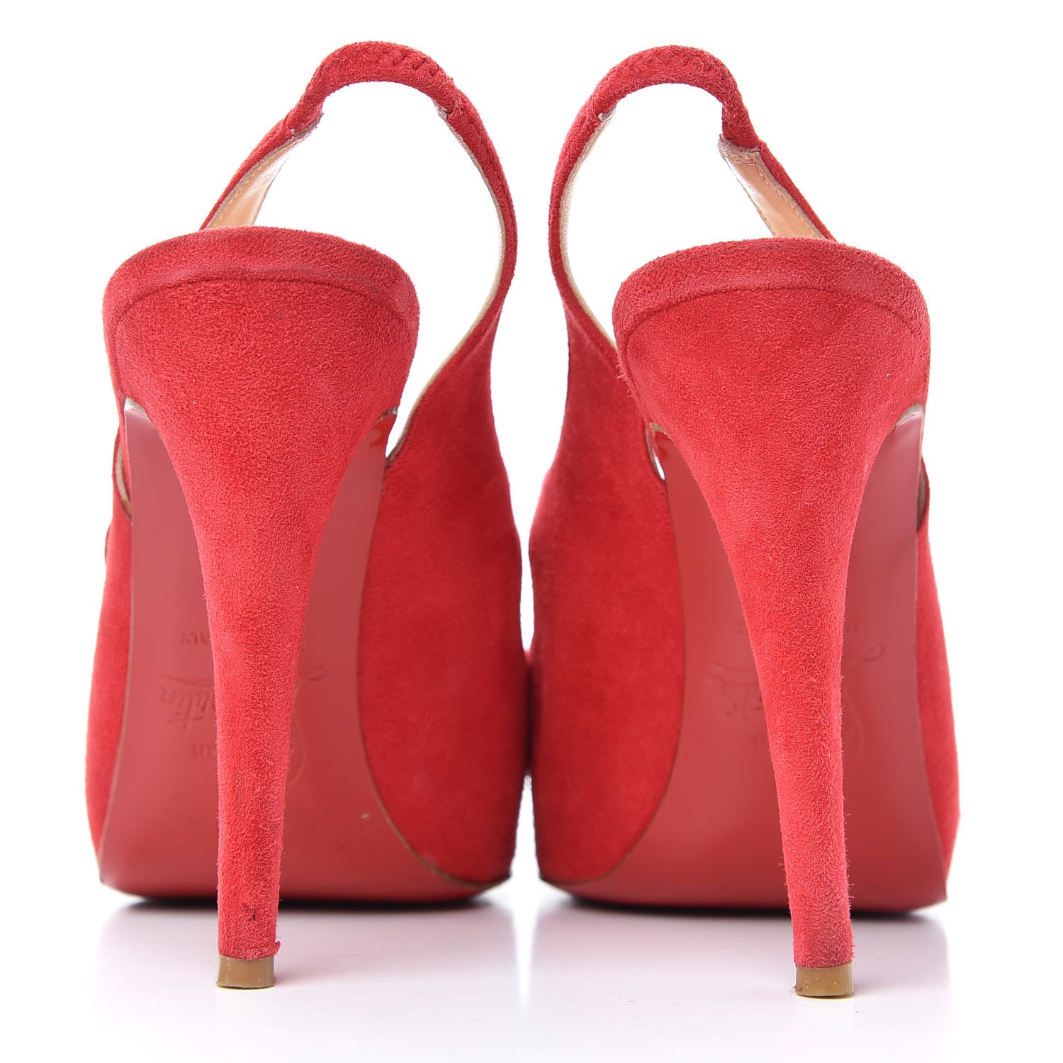 Christian Louboutin Suede Rolande Boucle 120 Pumps 35.5 Geranium 7 of 9
