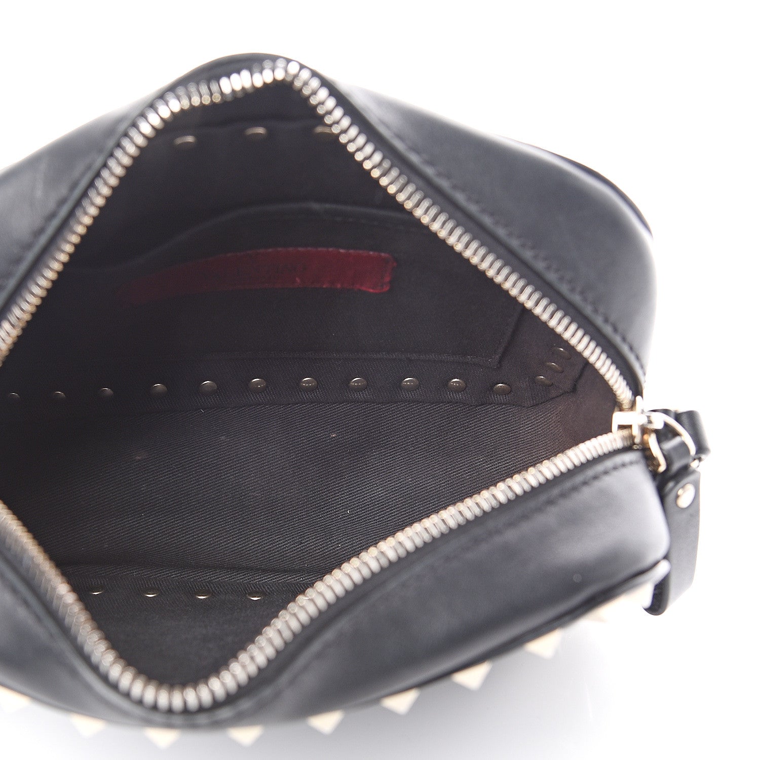 Valentino Garavani Calfskin Rockstud Camera Crossbody Bag Black 4 of 15
