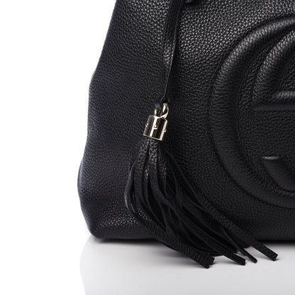 Gucci Pebbled Calfskin Medium Soho Chain Shoulder Bag Black 11 of 13