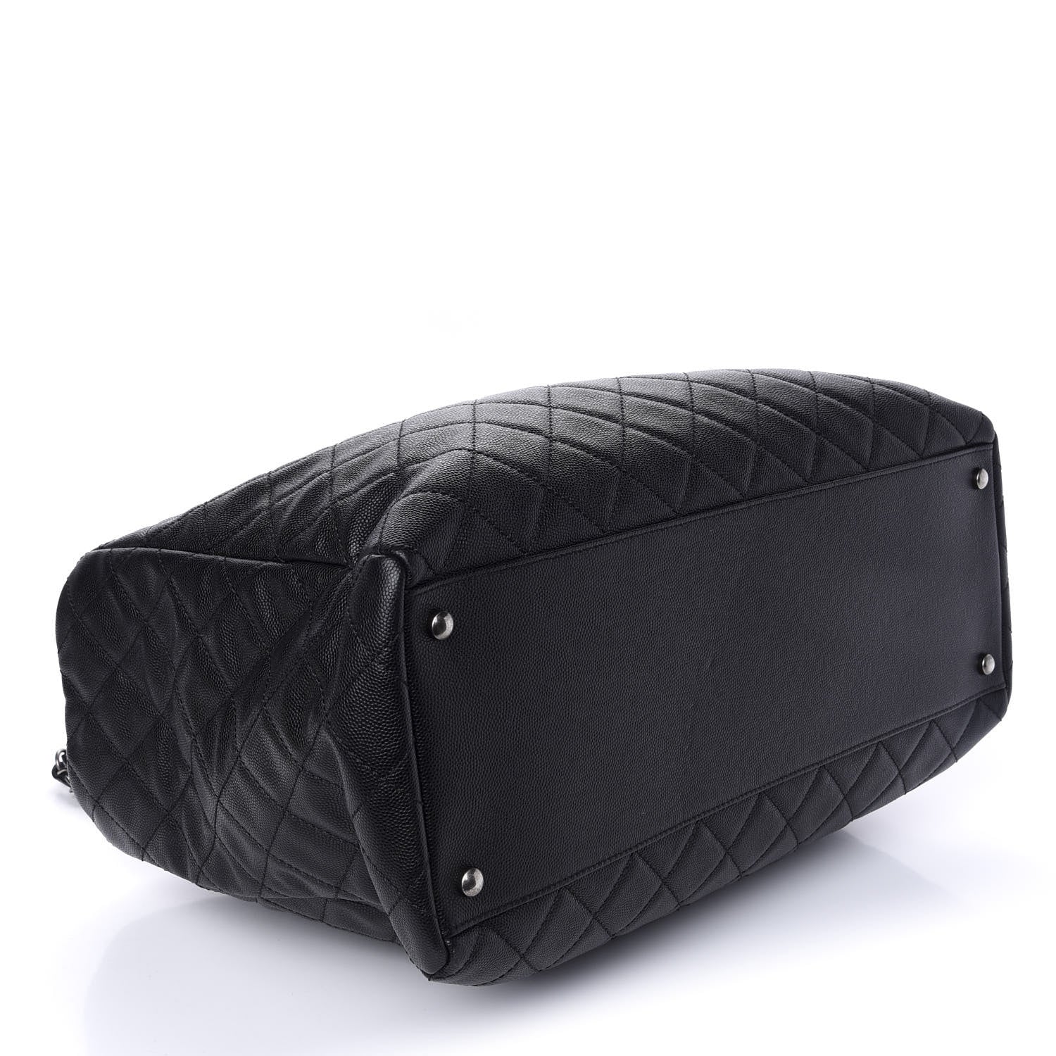 Chanel Caviar Quilted Large Coco Handle Shopping Tote Black 5 of 10