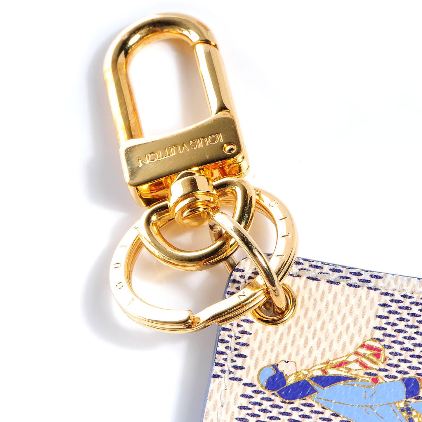 Damier Illustre Groom Key Holder Azur