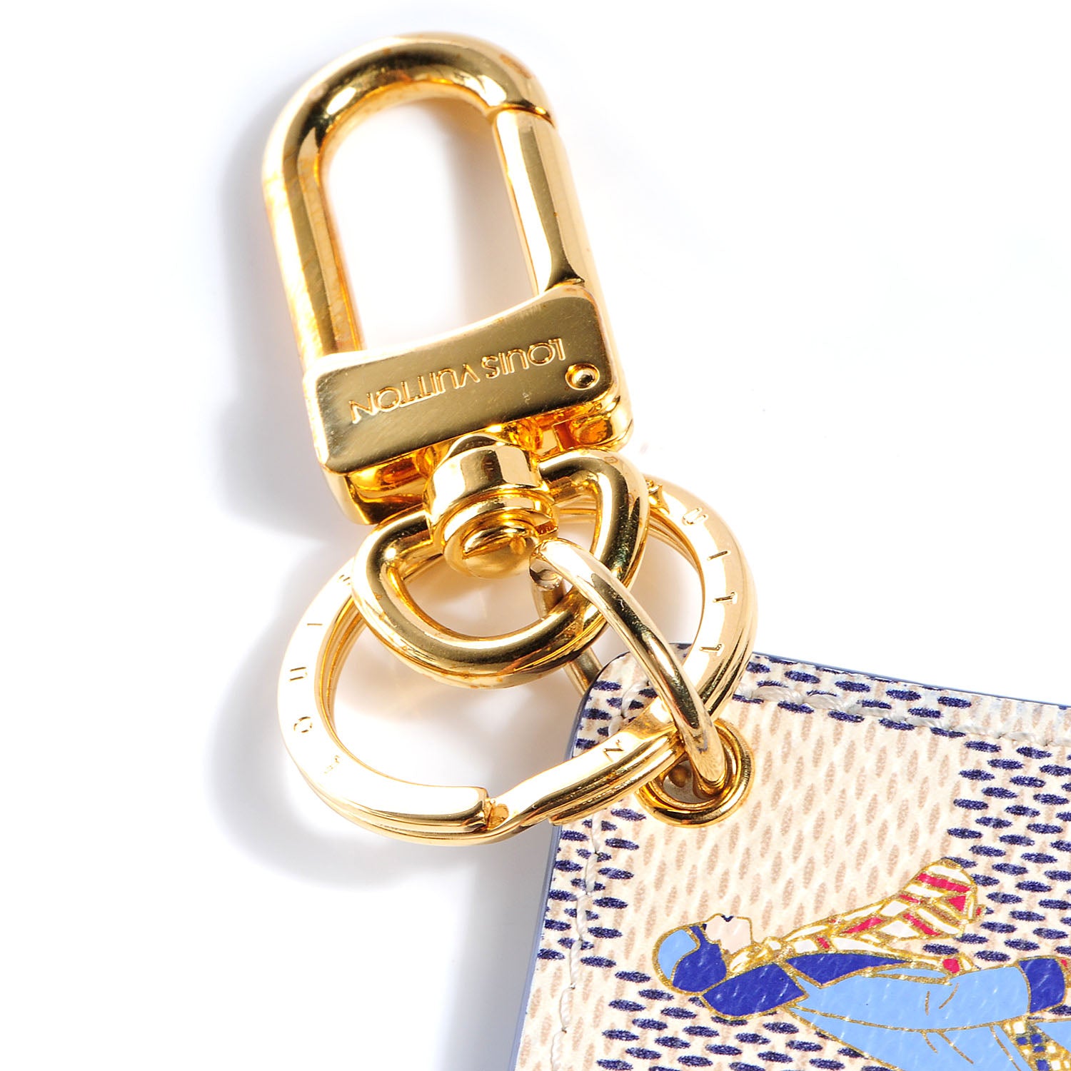 Louis Vuitton Damier Illustre Groom Key Holder Azur 3 of 6