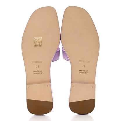 Hermes Epsom Oran Sandals 38 Violet Amethyste 5 of 10