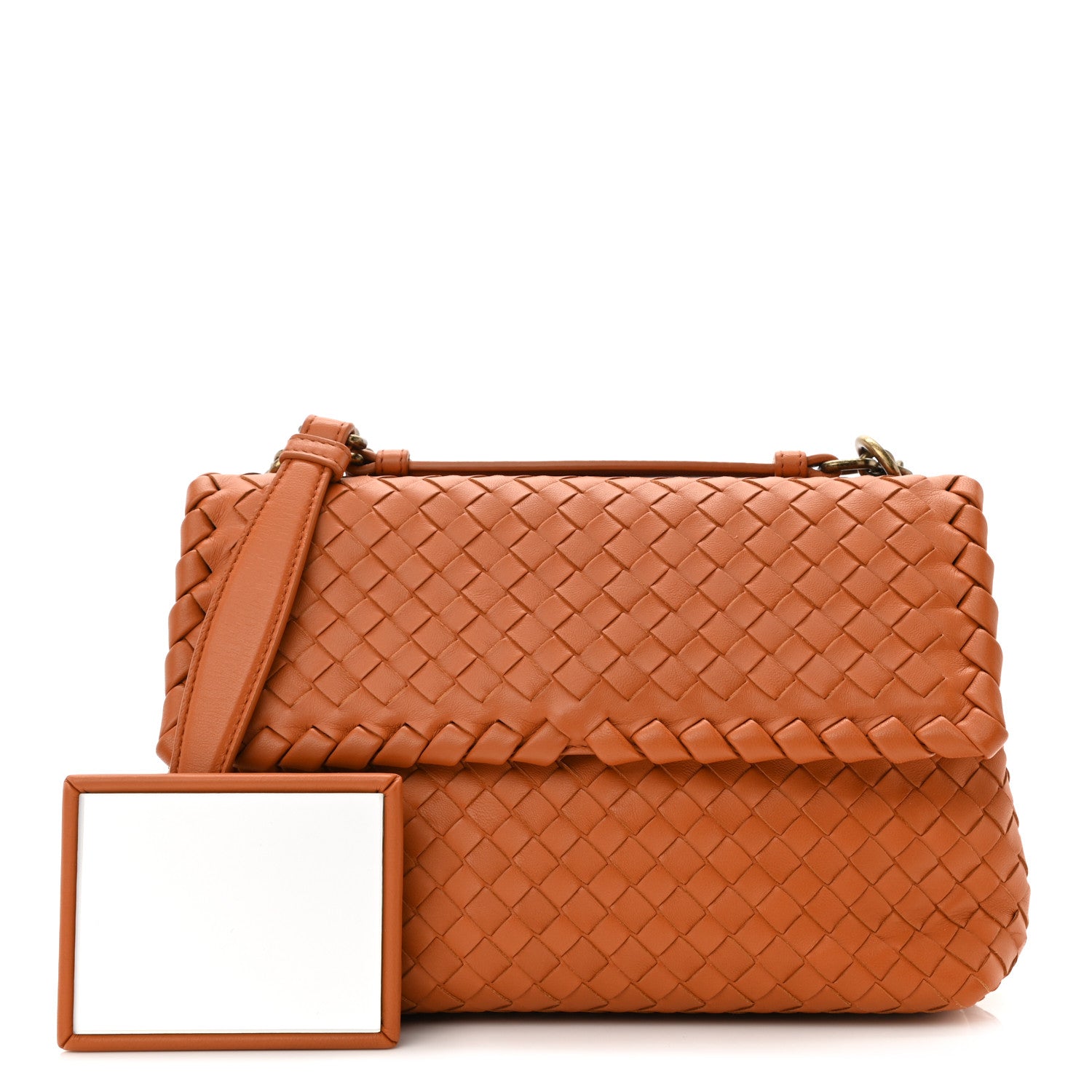 Bottega Veneta Nappa Intrecciato Small Olimpia Shoulder Bag Orange 1 of 11
