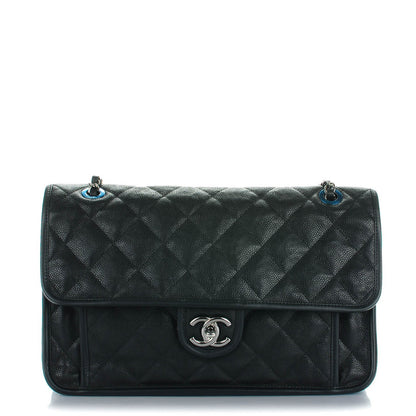 Chanel Caviar Quilted Large French Riviera Flap Black 1 of 7