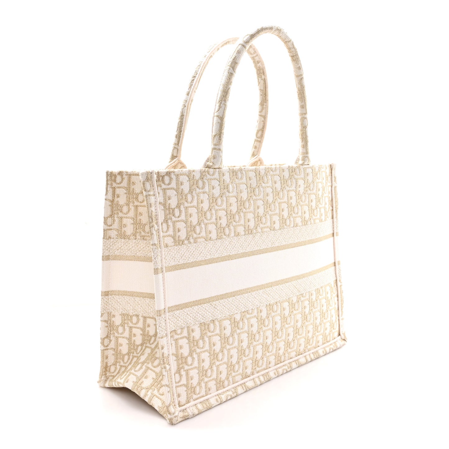 Oblique Medium Book Tote Gold Multicolor