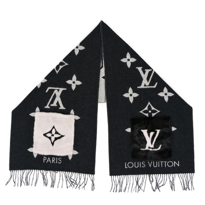 Louis Vuitton Cashmere Mink Monogram Reykjavik Scarf 1 of 4
