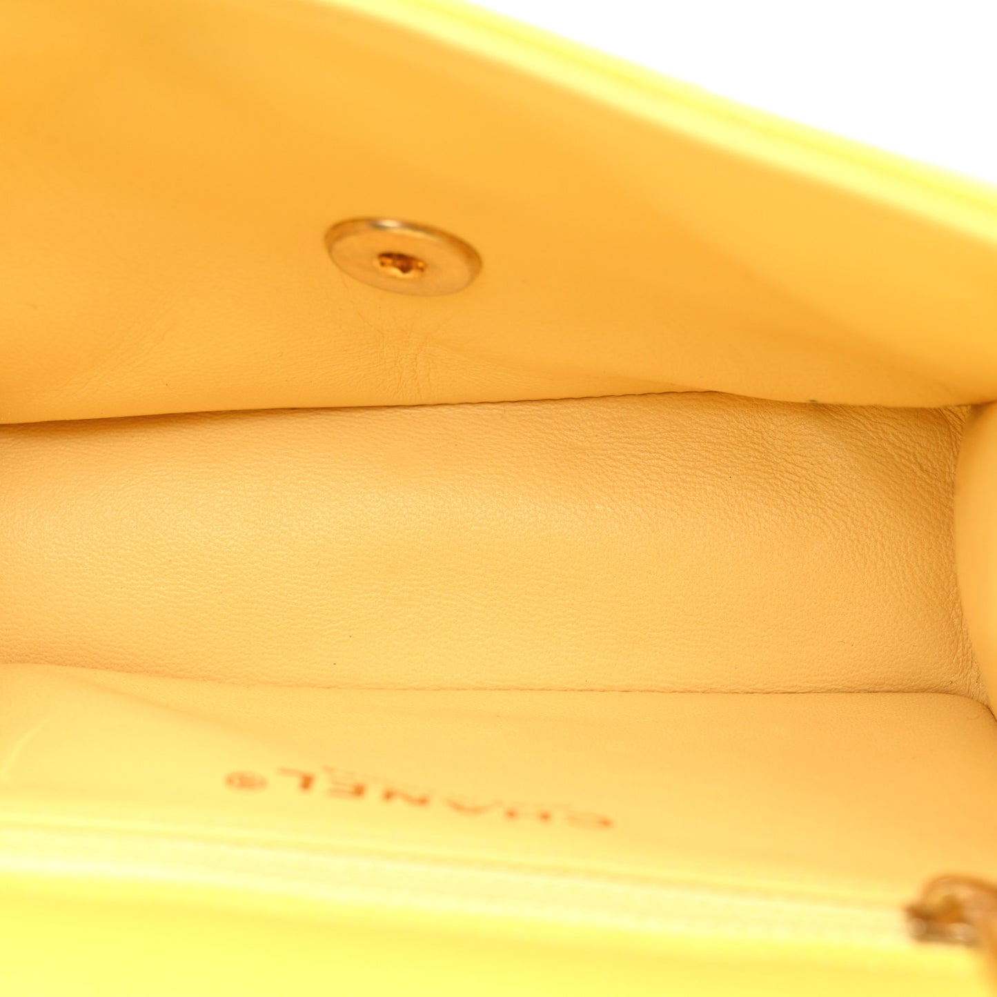 Caviar Quilted Mini Sweet Classic Flap Yellow