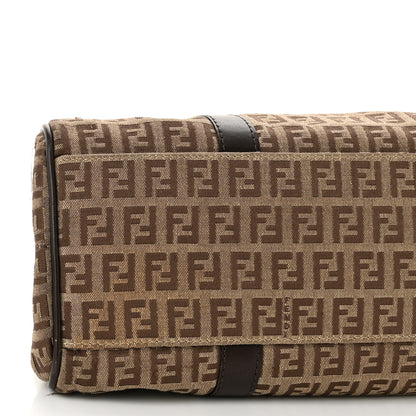 Fendi Zucchino Vitello Shoulder Bag Testa di Moro Beige 8 of 14