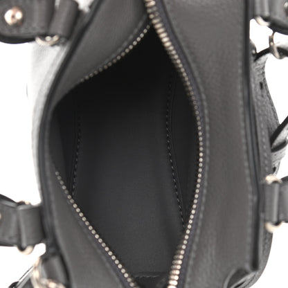 Balenciaga Grained Calfskin Neo Classic Silver Hardware Nano City Crossbody Dark Grey 5 of 11