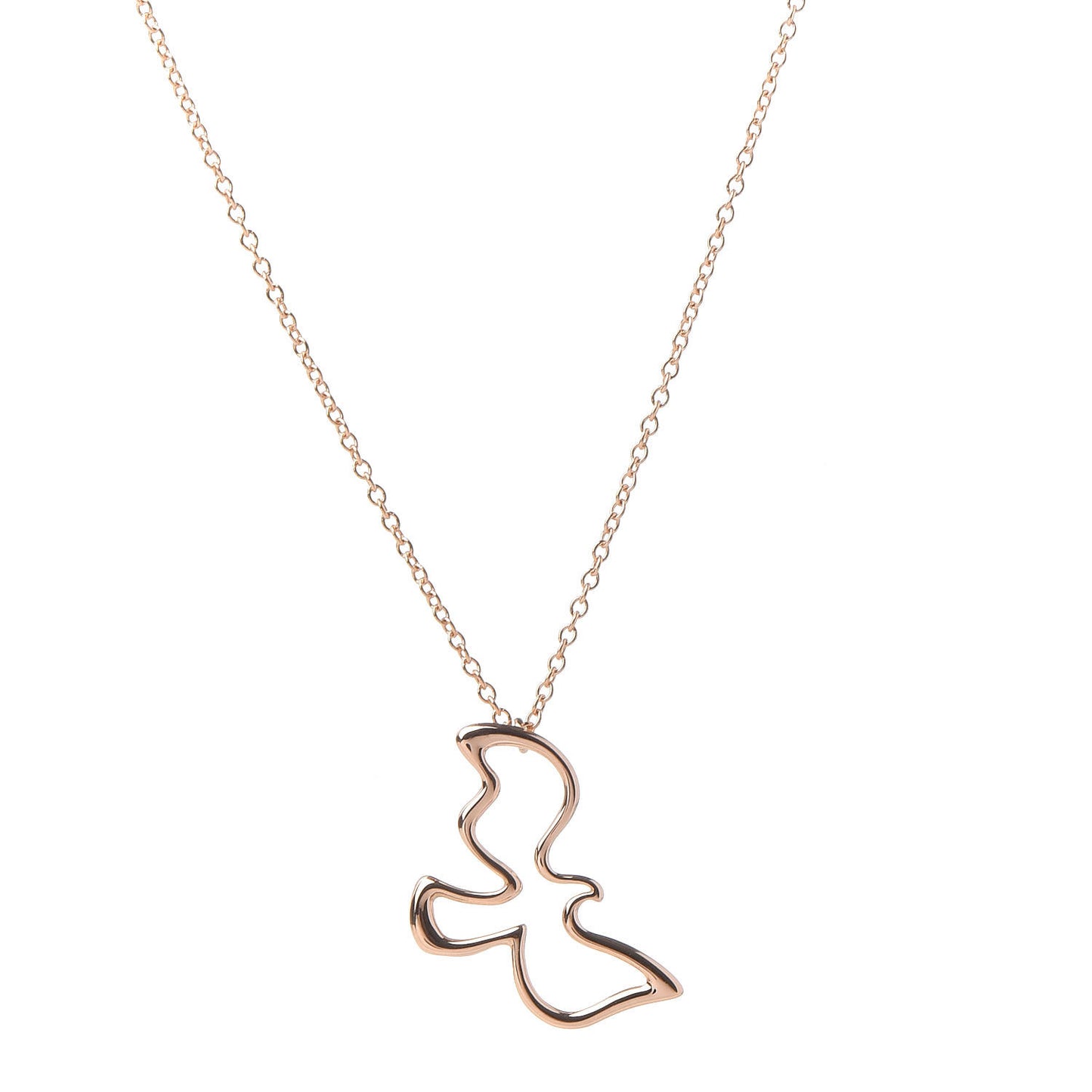 18K Rose Gold Paloma Picasso Dove Pendant Necklace