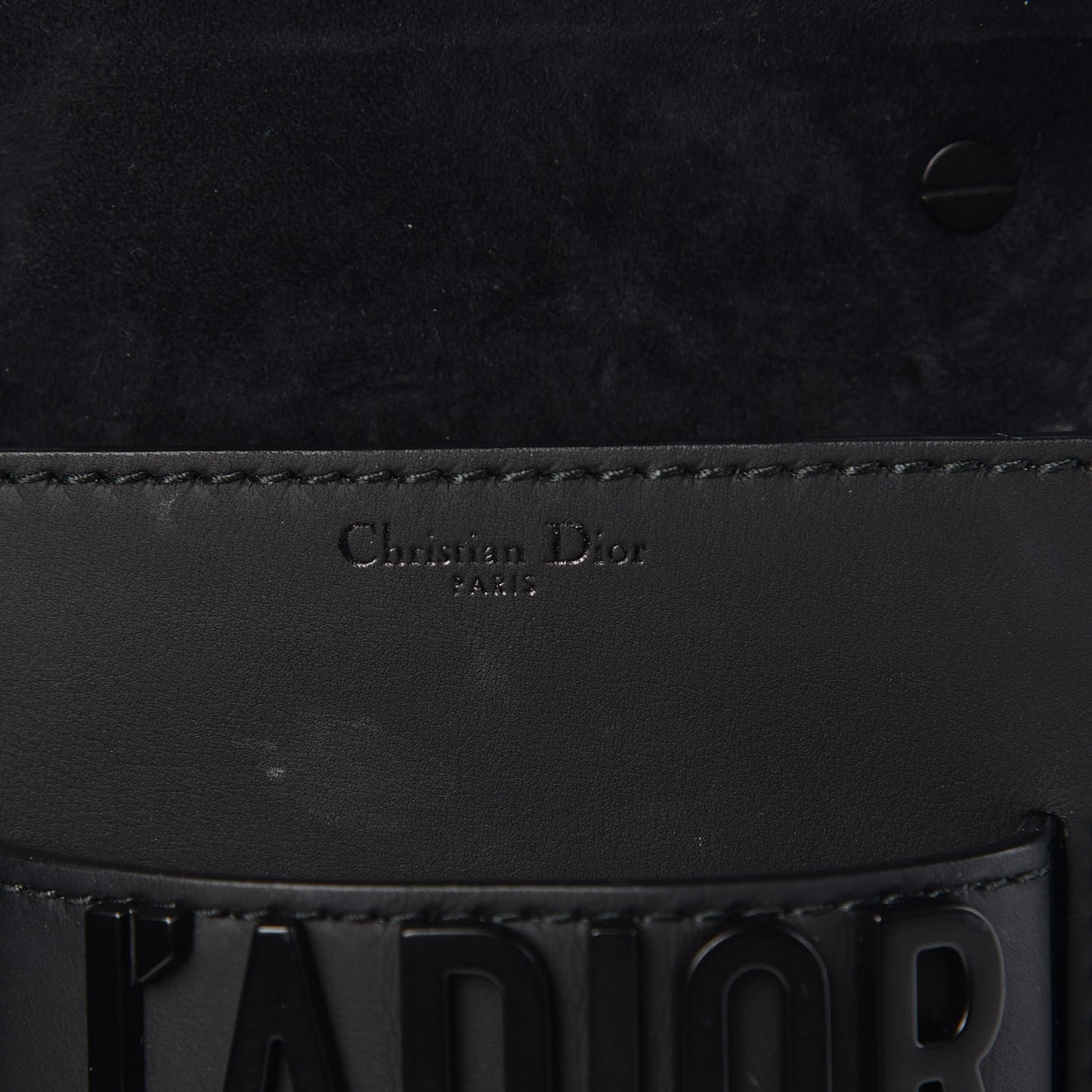 Ultra Matte Calfskin Mini J'Adior Chain Flap Bag Black