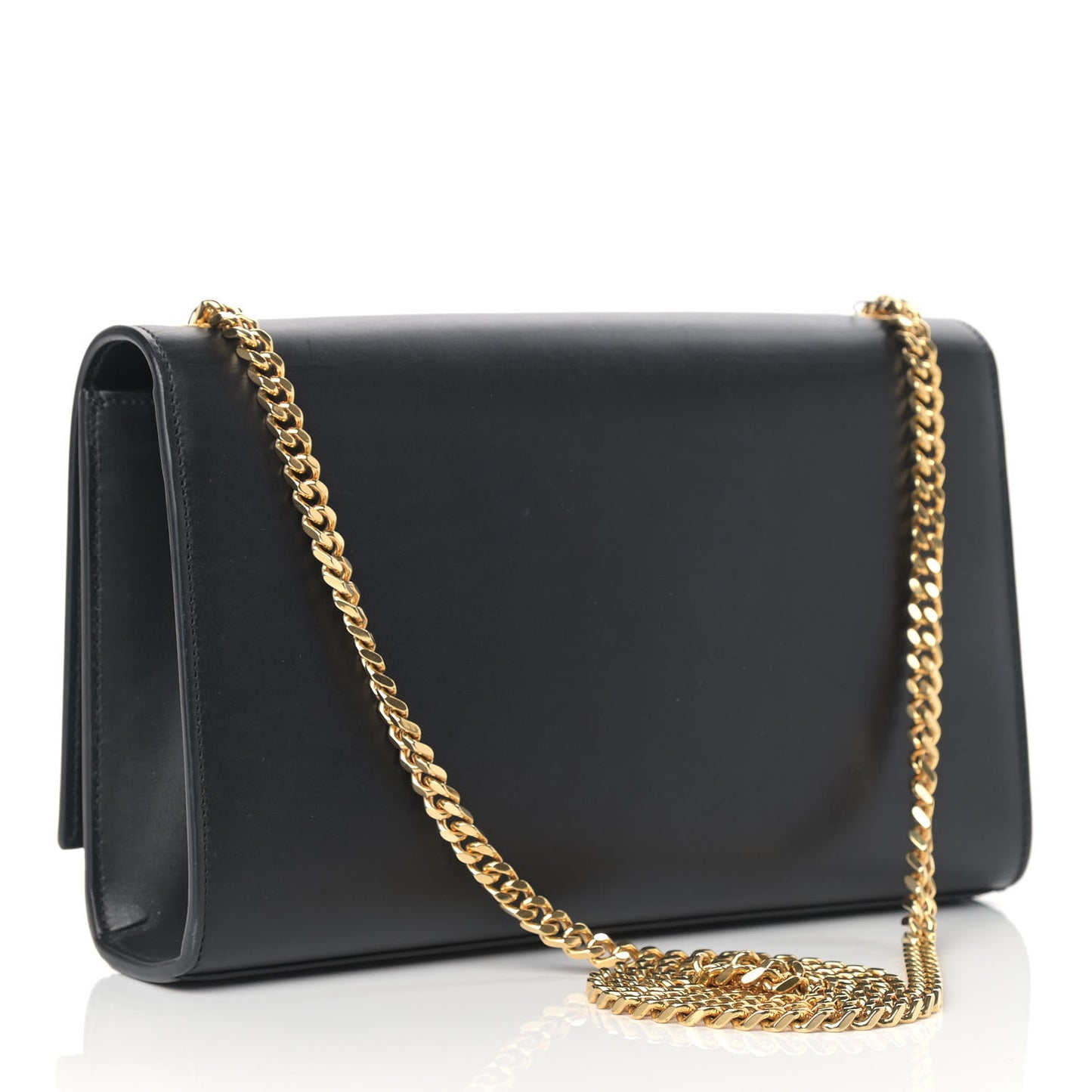Smooth Calfskin Medium Classic Monogram Kate Tassel Satchel Black