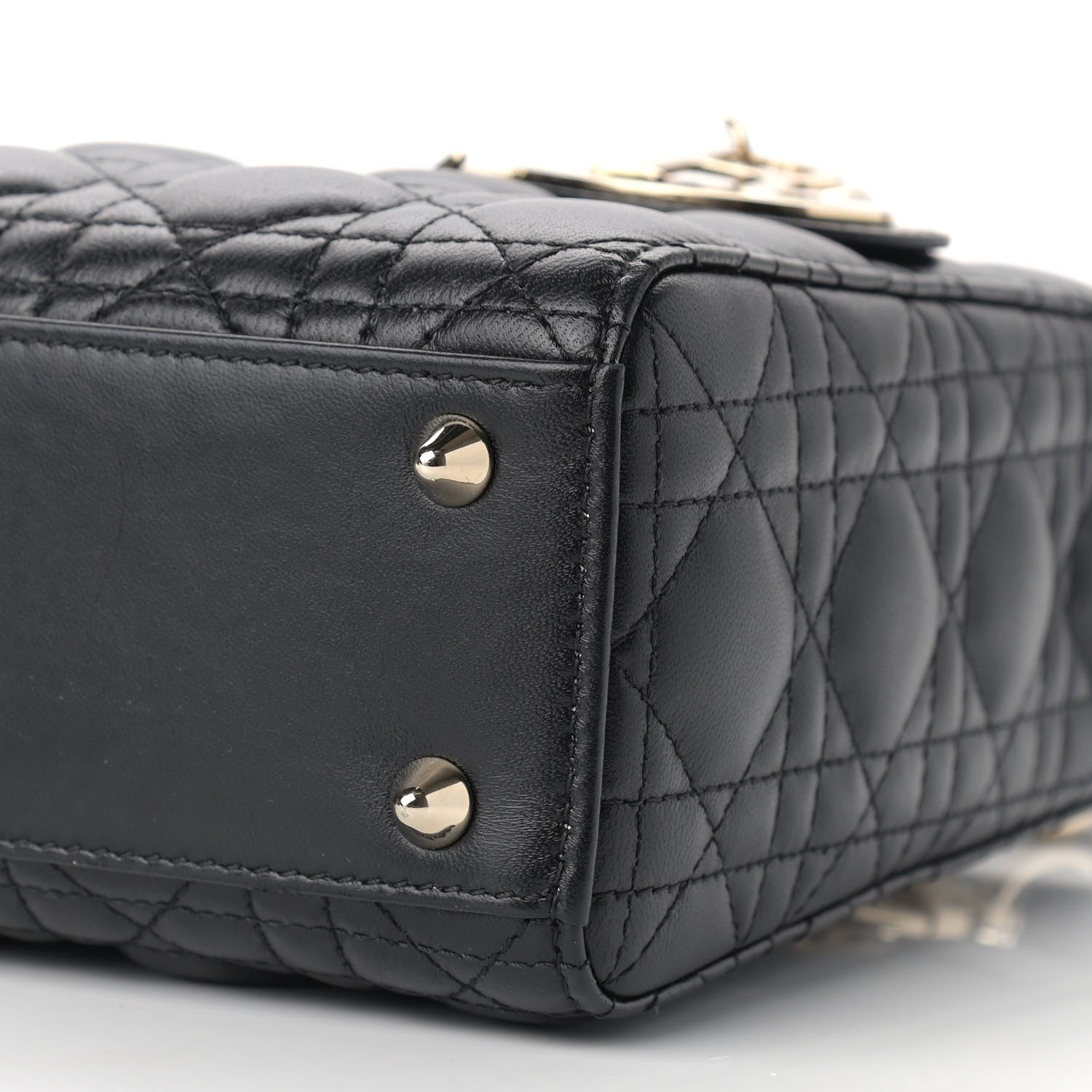 Christian Dior Lambskin Cannage Small Lucky Badges My Lady Dior Black 7 of 7
