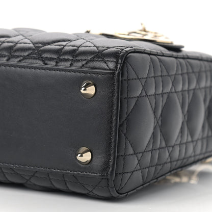 Christian Dior Lambskin Cannage Small Lucky Badges My Lady Dior Black 7 of 7